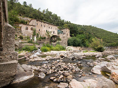 Paysage cévenol : à coté d’Anduze, au bord du gardon